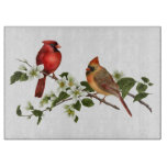 Cardinals And Dogwoods Cutting Board at Zazzle