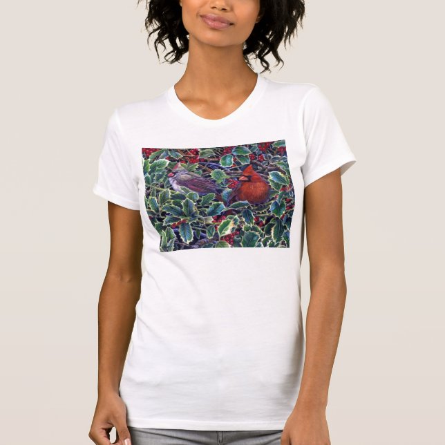 Cardinals and Holly T-Shirt (Front)