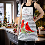 Cardinals and music apron<br><div class="desc">cardinals and music</div>