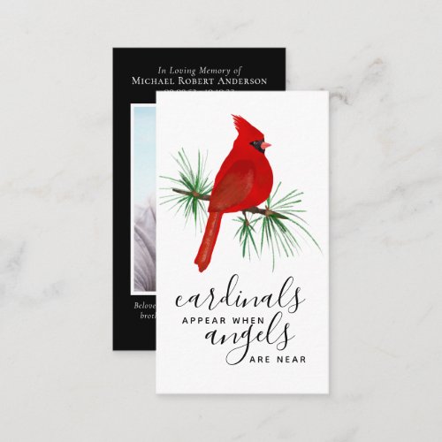 Cardinals Appear Angels Photo Memorial Card