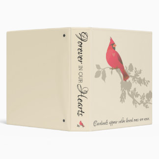 Cardinals Appear Quote Memorial Remembrance Beige 3 Ring Binder