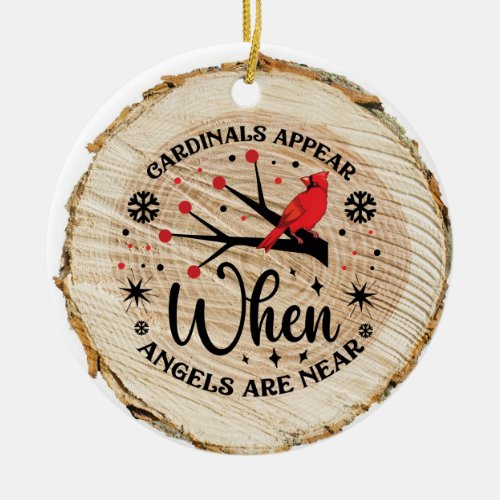 Cardinals appear when angels are near ceramic ornament