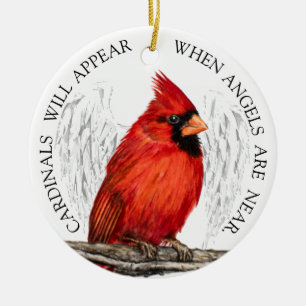 Cardinals Appear When Angels Are Near Customized Ceramic Ornament