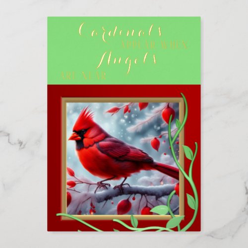 Cardinals Appear When Angels are Near Foil Card