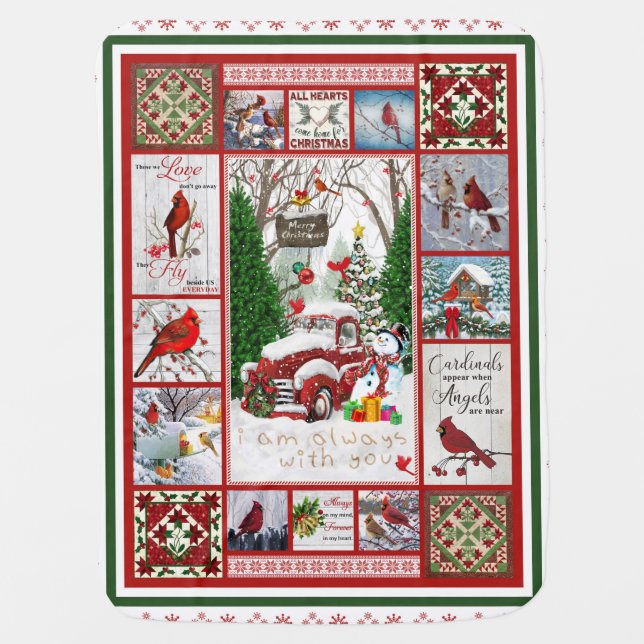 Cardinals Appear When Angels Are Near Gifts Baby Blanket (Front)