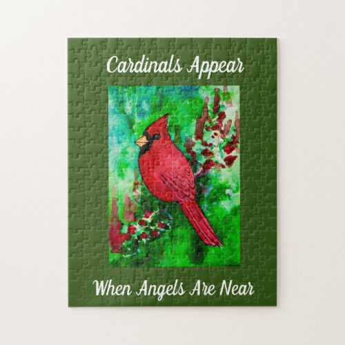 Cardinals Appear When Angels Are Near Inspiration Jigsaw Puzzle