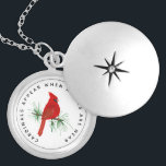 Cardinals Appear When Angels Are Near Locket Necklace<br><div class="desc">From our Red Cardinal Memorial Collection - the saying reads "Cardinals Appear When Angels Are Near"</div>