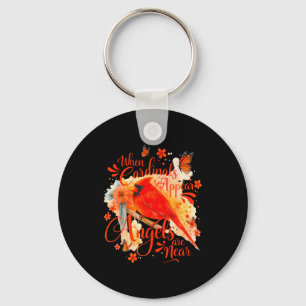 Cardinals Appear When Angels Are Near Memorial Quo Keychain