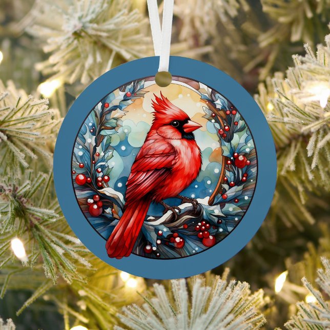 Cardinals Appear When Angels Are Near  Metal Ornament (Creator Uploaded)