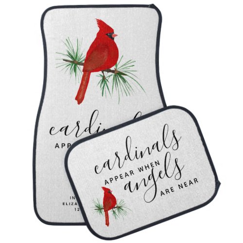 Cardinals Appear When Angels are Near Name Car Floor Mat