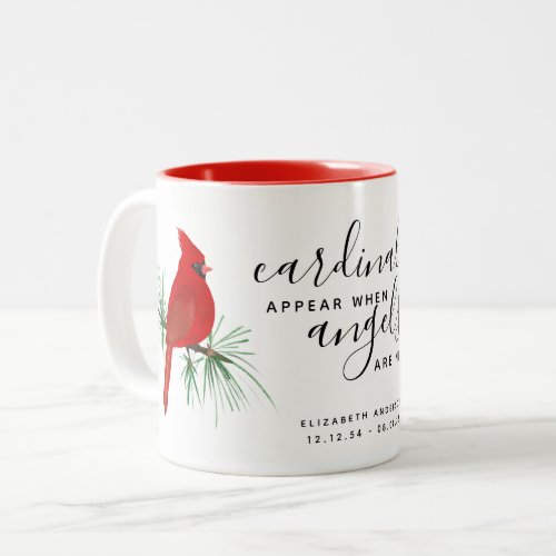 Cardinals Appear When Angels are Near Name  Two_Tone Coffee Mug