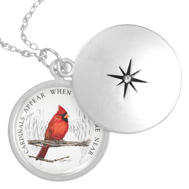 Cardinals Appear When Angels Are Near Necklace (Front)