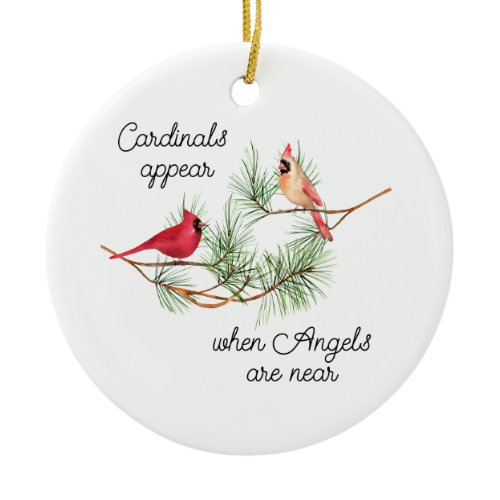 Cardinals appear when Angels are near Ornament