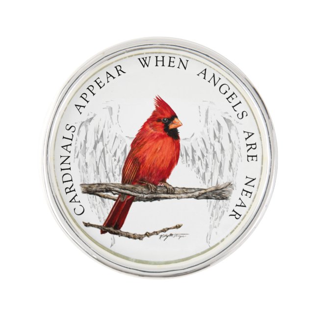 Cardinals Appear When Angels Are Near Pin (Front)