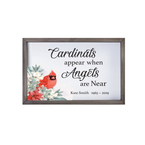 Cardinals Appear When Angels Are Near Shadow Box