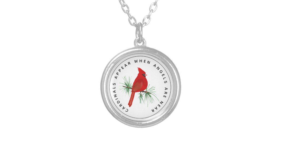 Memorial Cardinal Charm Photo Necklace- Cardinals appear when