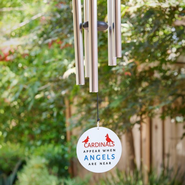 Cardinals Appear When Angels Are Near Wind Chime (Backyard)
