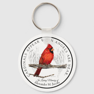Cardinals Appear When Angels Near Personalized Keychain