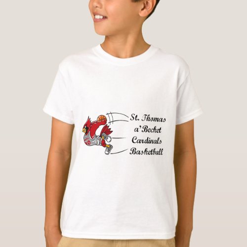 Cardinals basketball script childrens t_shirt