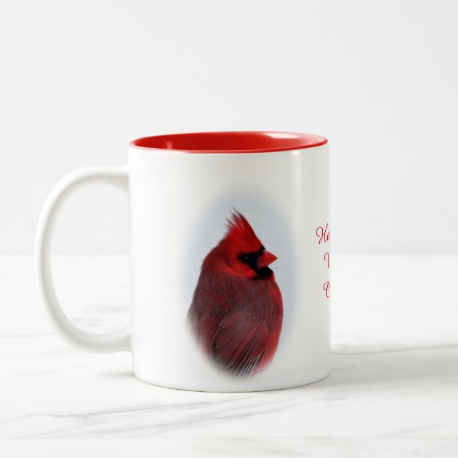 Cardinals Beverage Mug- Personalize Two-Tone Coffee Mug (Left)