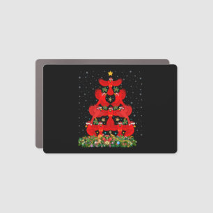 Cardinals Bird Christmas Tree Gift Funny Christmas Car Magnet