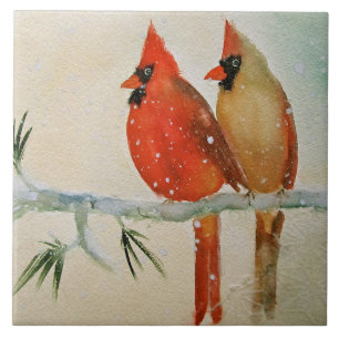 Cardinals Ceramic Kitchen Tile
