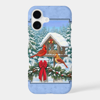 Cardinals Christmas Feast Blue iPhone 17 Case