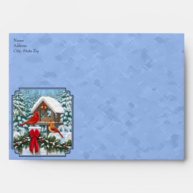 Cardinals Christmas Feast Blue Envelope (Front)