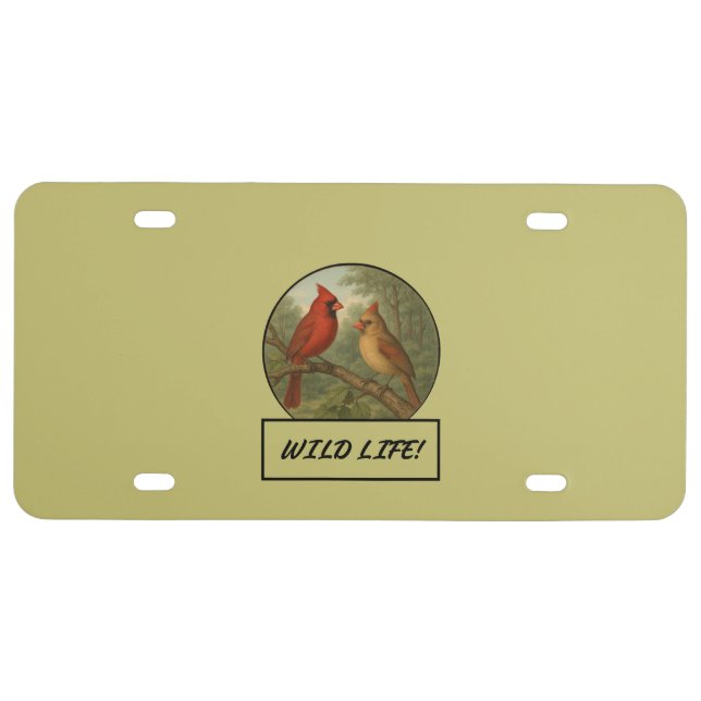 Cardinals Dark Khaki Auto/Truck License Plate (Front)