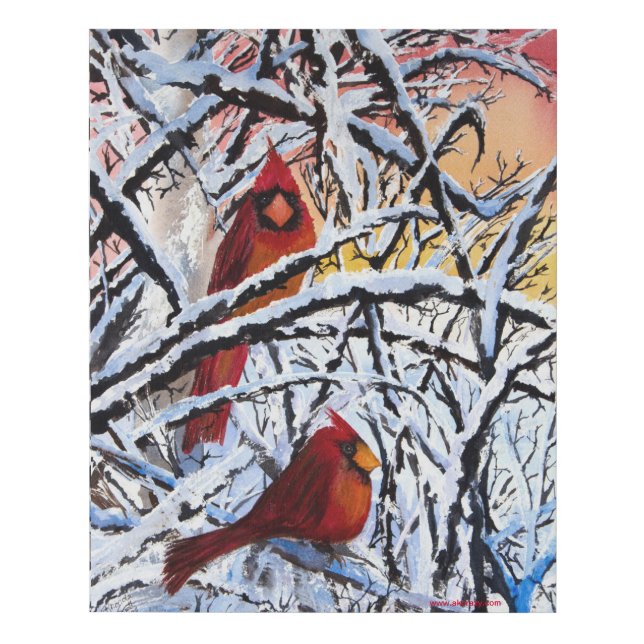 Cardinals Faux Canvas Print (Front)