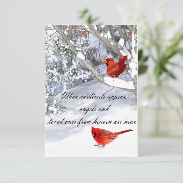 cardinals from heaven card (Standing Front)