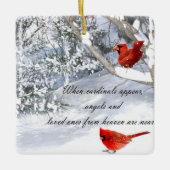 cardinals from heaven ceramic ornament (Front)