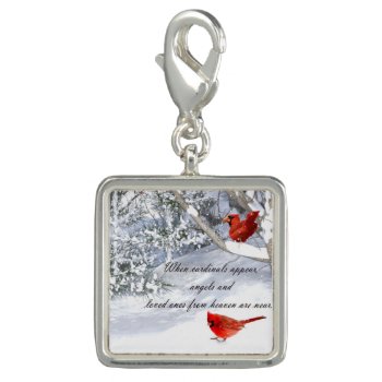 Cardinals From Heaven Charm by RenderlyYours at Zazzle