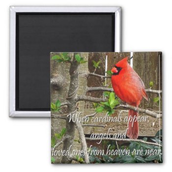 Cardinals From Heaven Charm Magnet by RenderlyYours at Zazzle