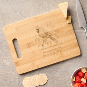 Cardinals from heaven  engraved cutting board