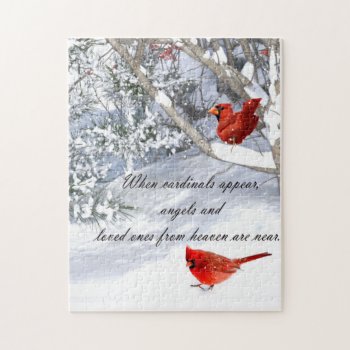 Cardinals From Heaven Jigsaw Puzzle by RenderlyYours at Zazzle