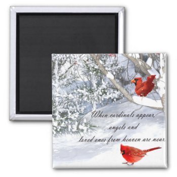 Cardinals From Heaven Magnet by RenderlyYours at Zazzle