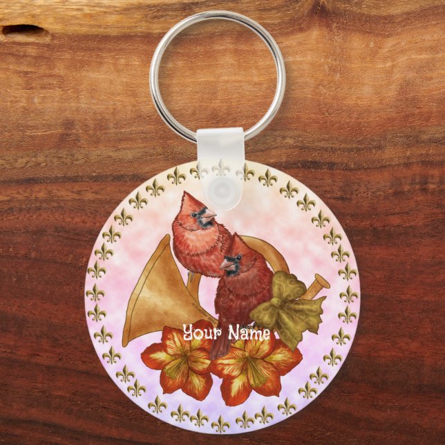 Cardinals Horn  Keychain (Front)