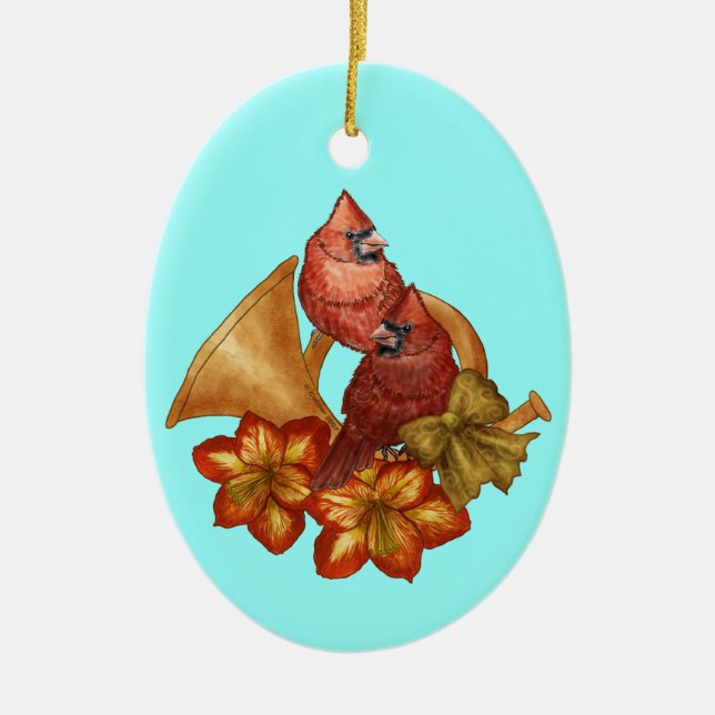 Cardinals Horn ornament (Front)