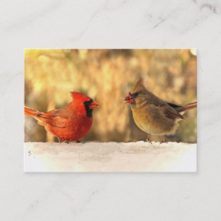 Cardinals In Autumn Atc Card