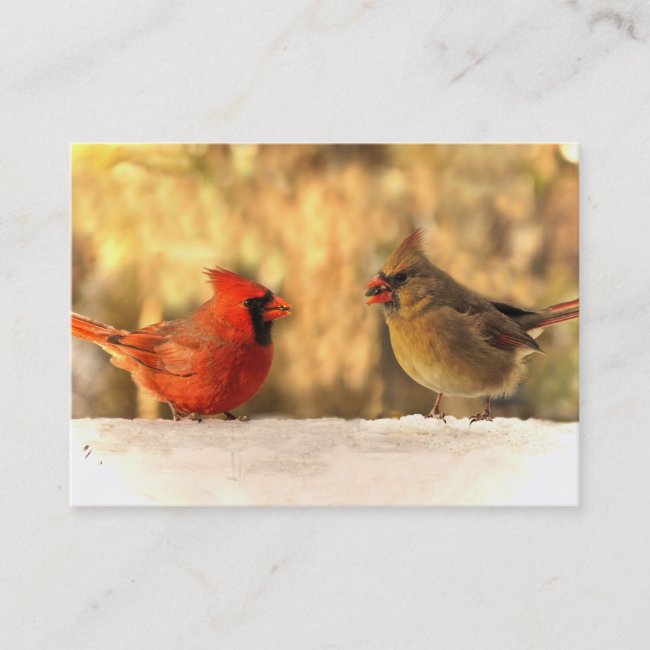 Cardinals in Autumn ATC Card