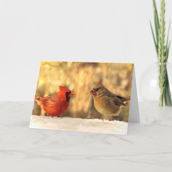 Cardinals in Autumn Greeting Cards