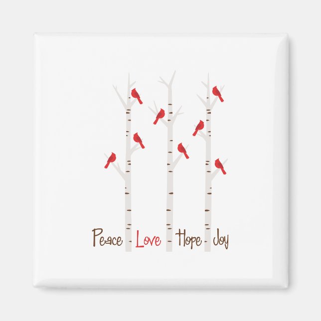 Cardinals in Branch Magnet (Front)