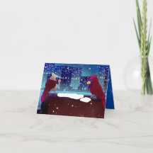 Cardinals In The City Christmas Holiday Card