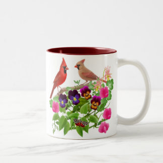 Cardinals in the Garden Mug