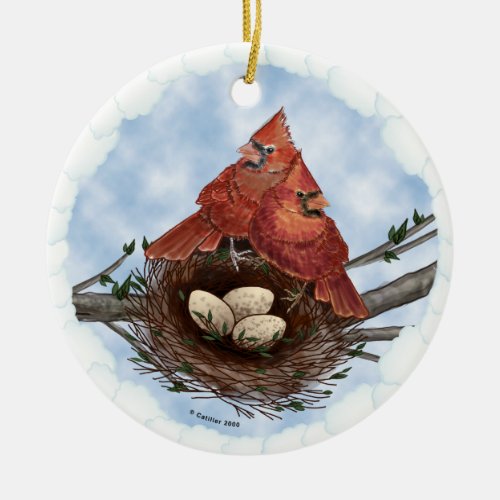 Cardinals Nest custom name ornament