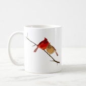 cardinals on a branch coffee mug (Left)