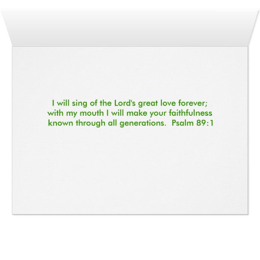 Cardinals, Psalm 89:1 (Inside Horizontal (Bottom))