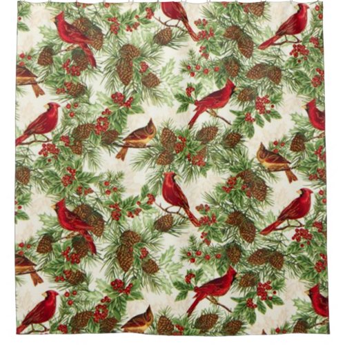 CARDINALS SHOWER CURTAIN