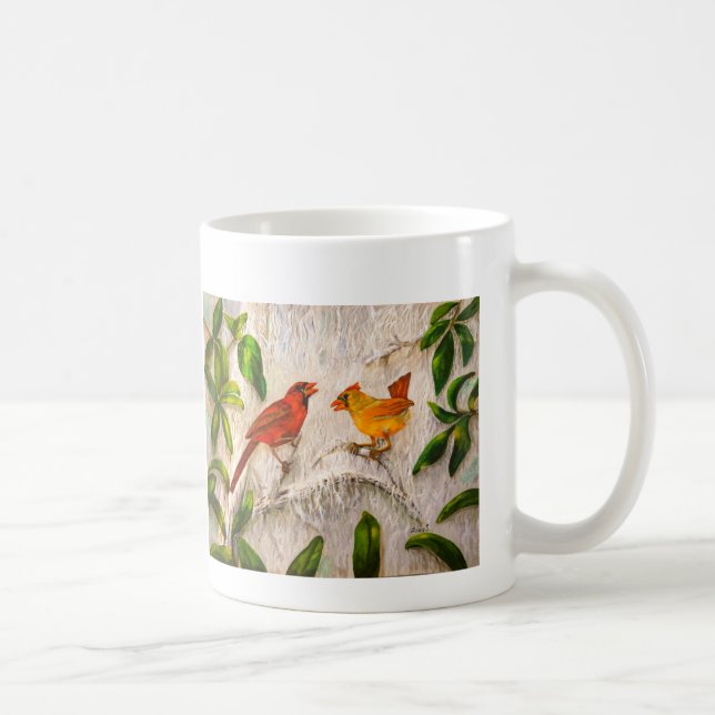 Cardinals Singing of love Coffee Mug (Right)